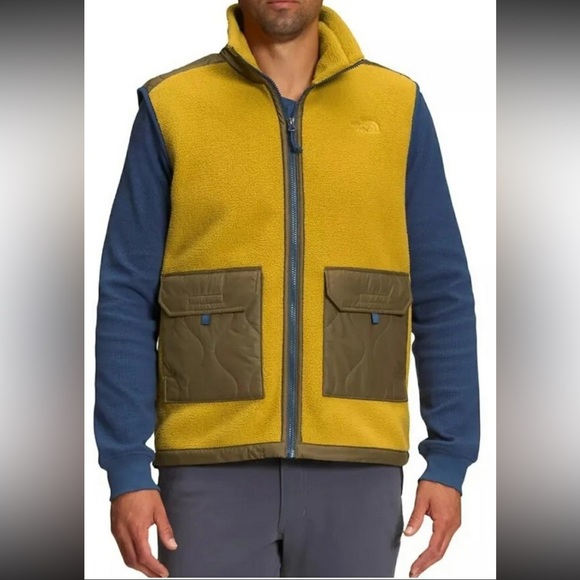 THE NORTH FACEMen's Royal Arch Full Zip Fleece Vest Color Mineral Gold - Picture 2 of 7